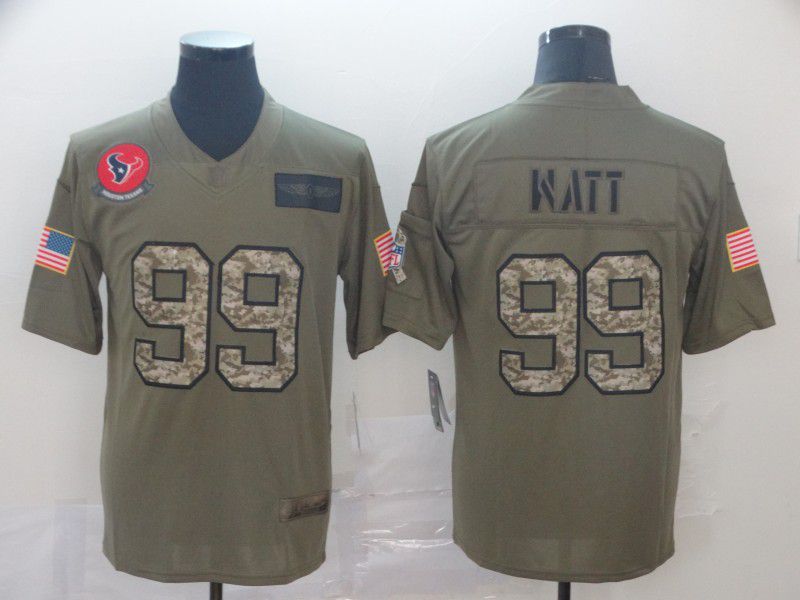 Men Houston Texans #99 Watt Nike 2019 Olive Camo Salute to Service Limited NFL Jerseys->indianapolis colts->NFL Jersey